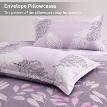 Load image into Gallery viewer, Botanical Purple Leaves 3 Piece Comforter Set
