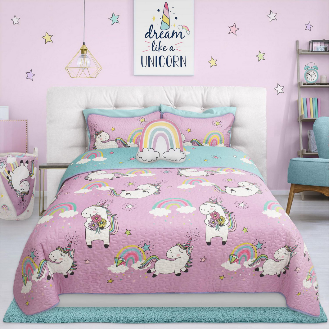 Unicorn Bedding Quilt Set