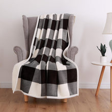 Load image into Gallery viewer, Safdie Blankets &amp; Throws Black &amp; White - Plush Velvet Throw Blanket
