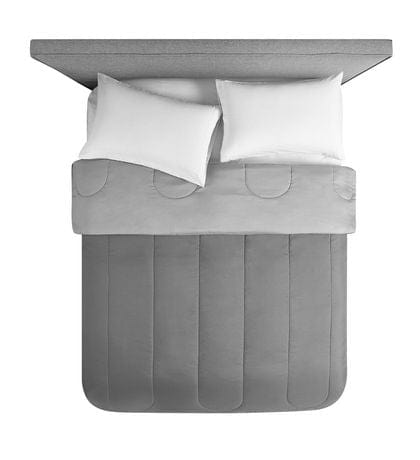 Maxtona Double/Queen Reversible Comforter - Grey/Light Grey