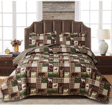 Load image into Gallery viewer, Forest Wildlife Cottage Bedding Quilt Set
