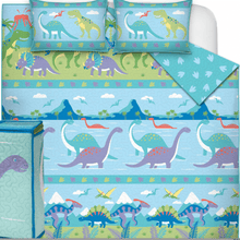 Load image into Gallery viewer, Safdie Quilt Set Double-Queen Dino Park - 3 Piece Quilt Set
