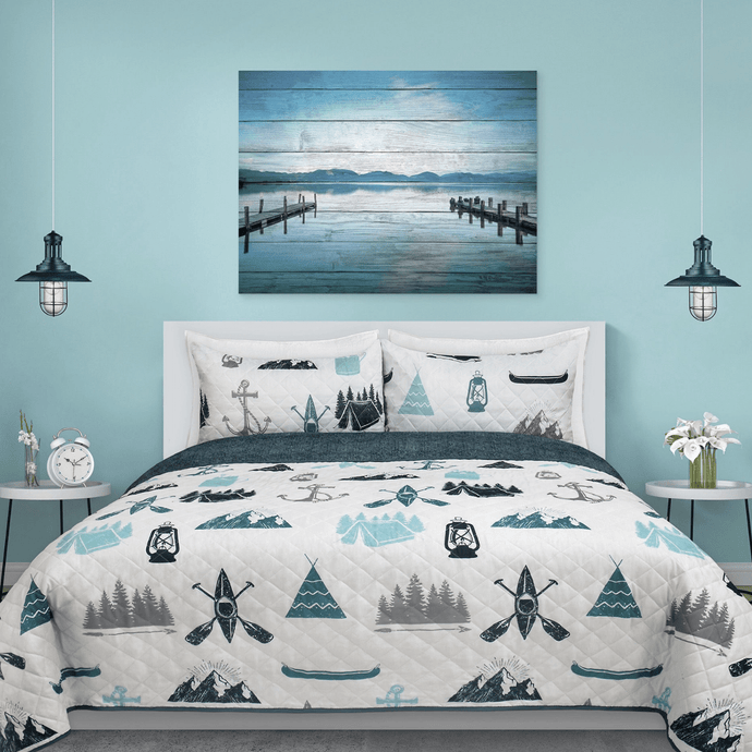 Safdie Quilt Set Signature Print - 3 Piece Quilt Set