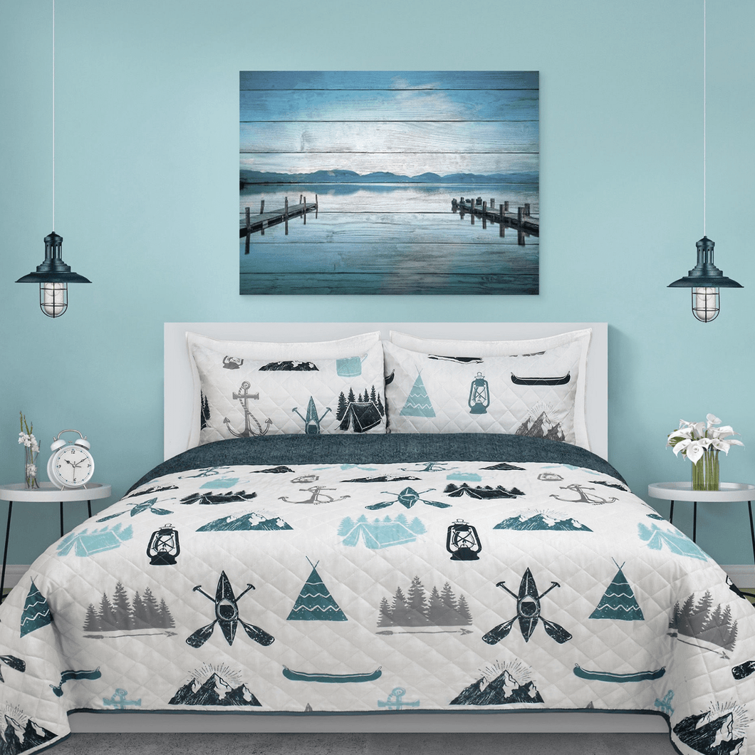Safdie Quilt Set Signature Print - 3 Piece Quilt Set
