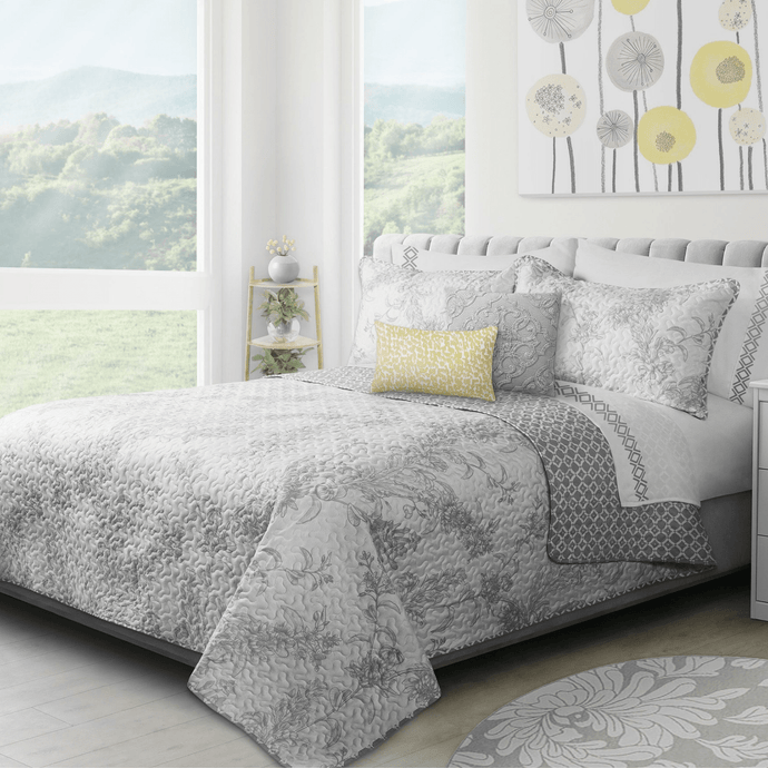 Safdie Quilt Set Transitions Grey - 3 Piece Quilt Set