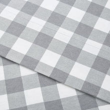 Load image into Gallery viewer, Maxtona Sheet Sets Grey Plaid - 4 Piece 100% Cotton Flannel Sheets
