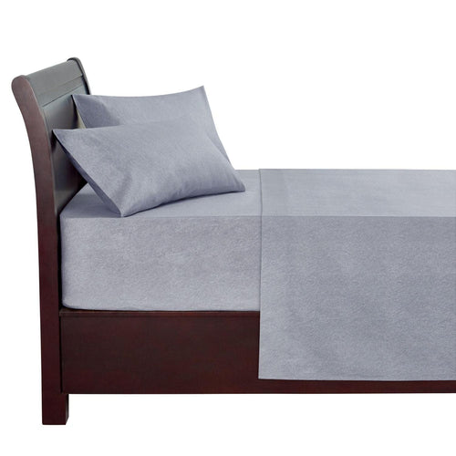 Maxtona Sheet Sets Solid Grey - 4 Piece 100% Cotton Flannel Sheets
