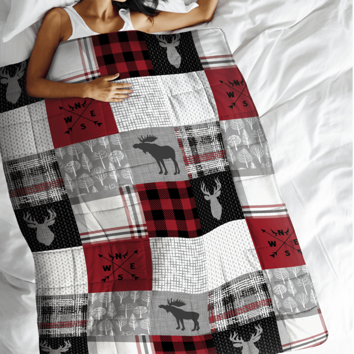 Safdie Weighted Blanket Forest Patchwork - Weighted Blanket 10 LBS (4.54 Kg)